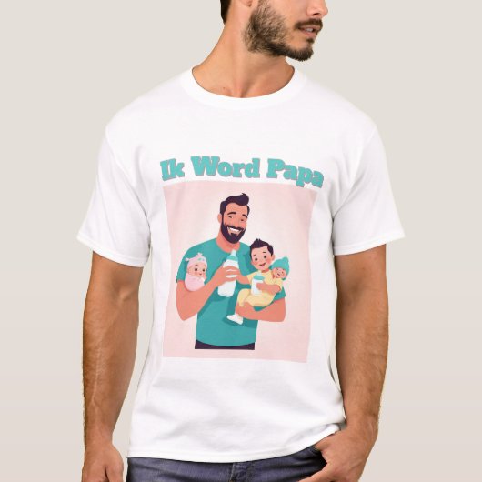Aankondiging Ik Word Papa - Stoer Zwangerschap Des T-shirt (Voorkant)