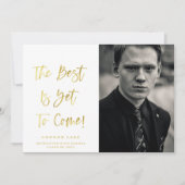 Aankondiging Inspirerend Gold Photo Afstuderen (Voorkant)