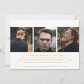 Aankondiging Inspirerend Gold Photo Afstuderen (Achterkant)