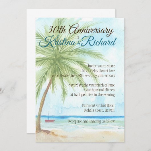 Aankondiging Jubileum palm (Voorkant / Achterkant)