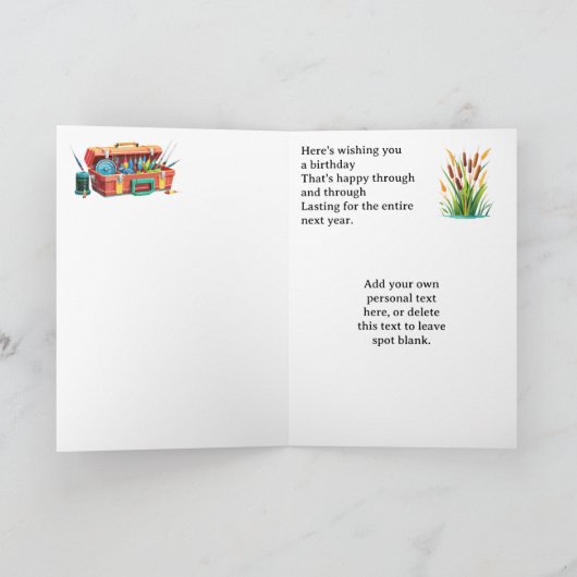 Aankondiging Kaart met Vissen thema Verjaardag Kaa (Binnen)