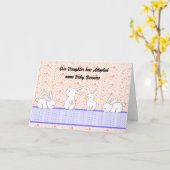 Aankondiging Kaart van adoptie van Baby Bunnies (Gele Bloem)