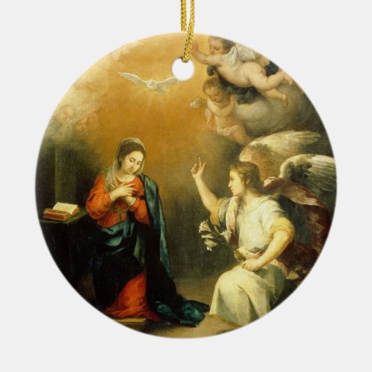  aankondiging keramisch ornament (Voorkant)