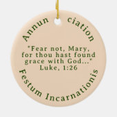 aankondiging keramisch ornament (Achterkant)