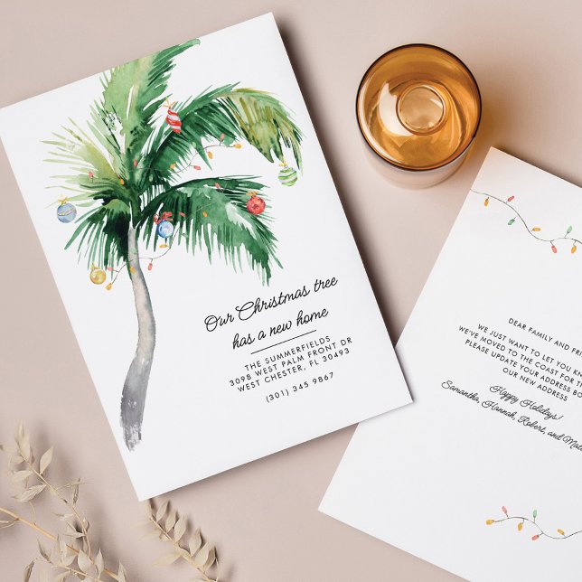 Aankondiging kerstpalmboom in beweging (Christmas Holidays Moving Announcement)