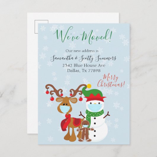 Aankondiging kerstvakantie verhuizen 2020 (Voorkant / Achterkant)