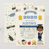 Aankondiging Kinder school Afstuderen (Voorkant / Achterkant)