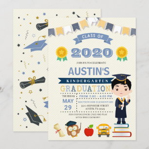 Aankondiging Kinder school Afstuderen