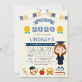 Aankondiging Kinder school Afstuderen (Voorkant)