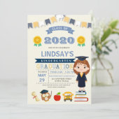 Aankondiging Kinder school Afstuderen (Staand voorkant)