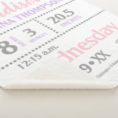 Aankondiging kindermeisje, roze, Paars, grijs, pri Sherpa Deken (3/4)