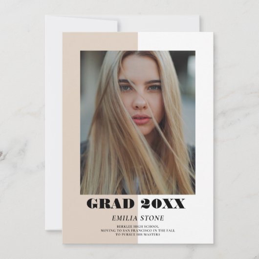 Aankondiging kleurblok Modern Afstuderen (Voorkant)