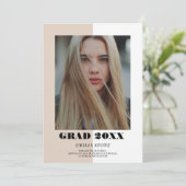 Aankondiging kleurblok Modern Afstuderen (Staand voorkant)