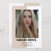 Aankondiging kleurblok Modern Afstuderen (Voorkant / Achterkant)