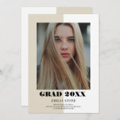 Aankondiging kleurblok Modern Afstuderen (Voorkant / Achterkant)