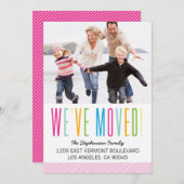 Aankondiging kleurrijke en heldere fotobewegende f (Voorkant / Achterkant)