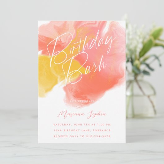 Aankondiging kleurwasdag feest (Staand voorkant)