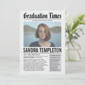 Aankondiging kranten in Afstuderen kleur (Staand voorkant)