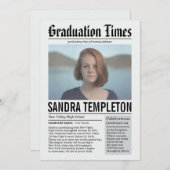 Aankondiging kranten in Afstuderen kleur (Voorkant / Achterkant)