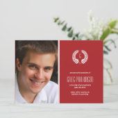 Aankondiging Laurel Monogram Afstuderen (Staand voorkant)