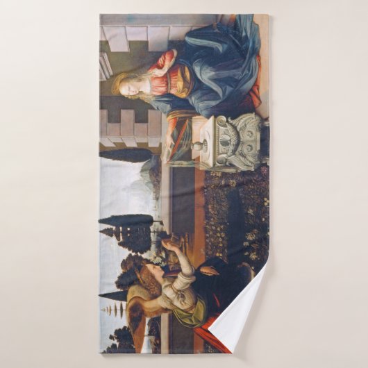 Aankondiging Leonardo da Vinci, 1472-1473 Badhanddoek (Badhanddoek)