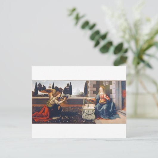 Aankondiging Leonardo da Vinci, 1472-1473 Briefkaart (Staand voorkant)