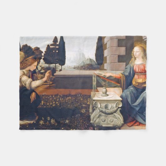 Aankondiging Leonardo da Vinci, 1472-1473 Fleece Deken (Voorkant (Horizontaal))