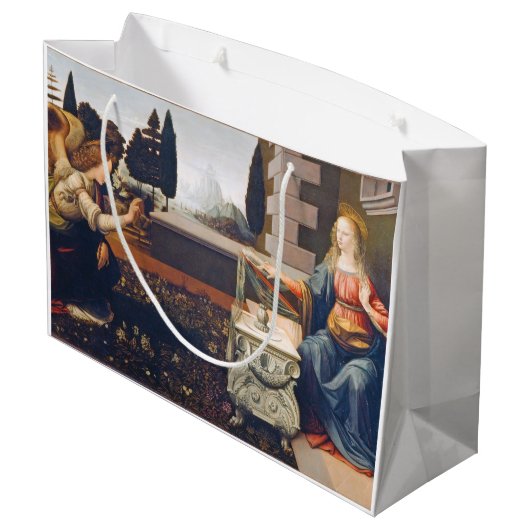 Aankondiging Leonardo da Vinci, 1472-1473 Groot Cadeauzakje (Achterkant Gekanteld)