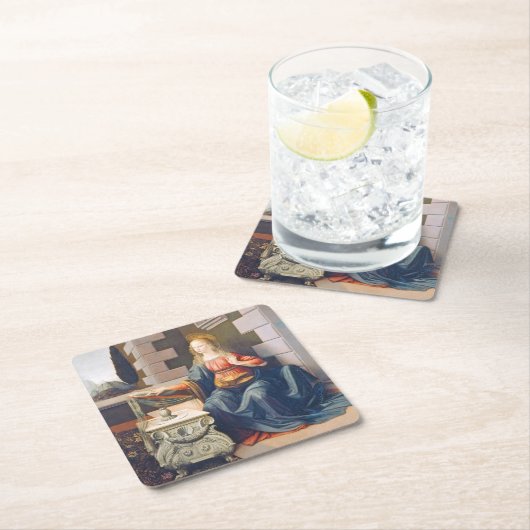 Aankondiging Leonardo da Vinci, 1472-1473 Kartonnen Onderzetters (Insitu)