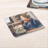 Aankondiging Leonardo da Vinci, 1472-1473 Kartonnen Onderzetters (Schuin)