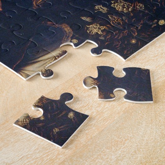 Aankondiging Leonardo da Vinci, 1472-1473 Legpuzzel (Zijkant)