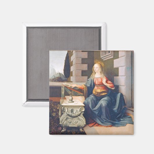 Aankondiging Leonardo da Vinci, 1472-1473 Magneet (Voorkant / Achterkant)
