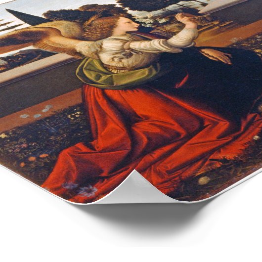 Aankondiging Leonardo da Vinci, 1472-1473 Poster (Hoek)