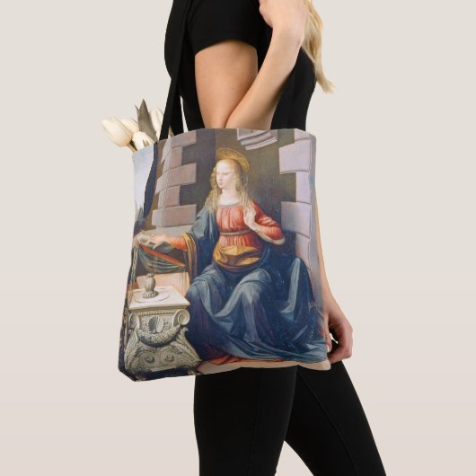 Aankondiging Leonardo da Vinci, 1472-1473 Tote Bag (Dichtbij)