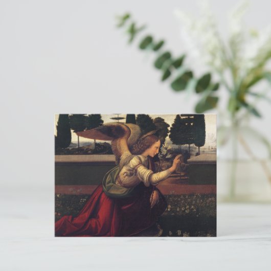 Aankondiging Leonardo Da Vinci - Angel Briefkaart (Staand voorkant)