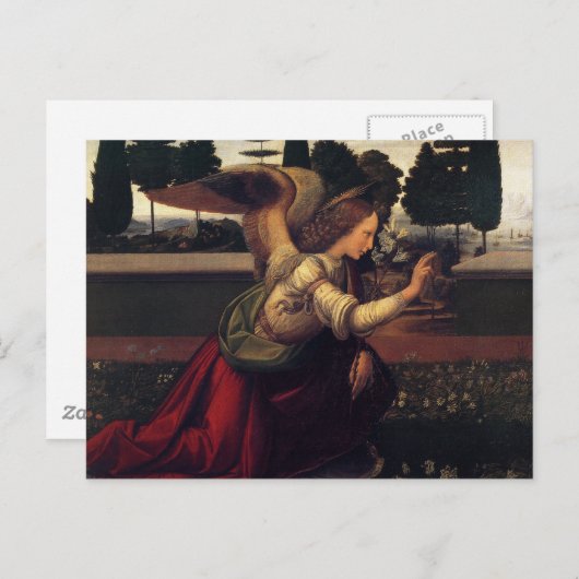 Aankondiging Leonardo Da Vinci - Angel Briefkaart (Voorkant / Achterkant)