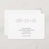 Aankondiging (liefdes) Save the Date (Voorkant / Achterkant)