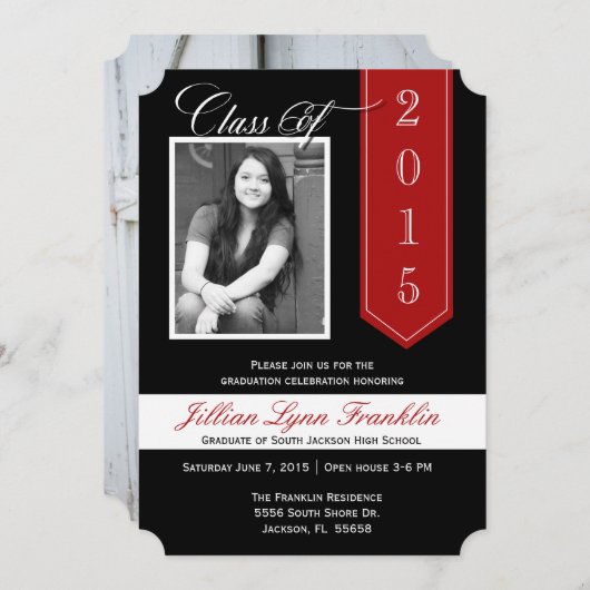 Aankondiging lintkleur Afstuderen wijzigen (Voorkant / Achterkant)