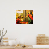 Aankondiging Maagd Mary & St Michael Archangel Poster (Keuken)