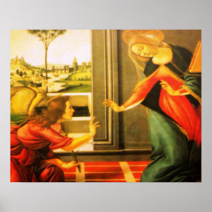 Aankondiging Maagd Mary & St Michael Archangel Poster