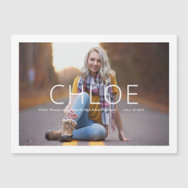 Aankondiging magnetisch stijlvol fotoAfstuderen