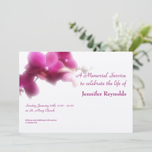 Aankondiging Memorial Service (Staand voorkant)