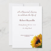 Aankondiging Memorial Service (Voorkant)