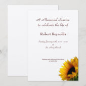 Aankondiging Memorial Service (Voorkant / Achterkant)