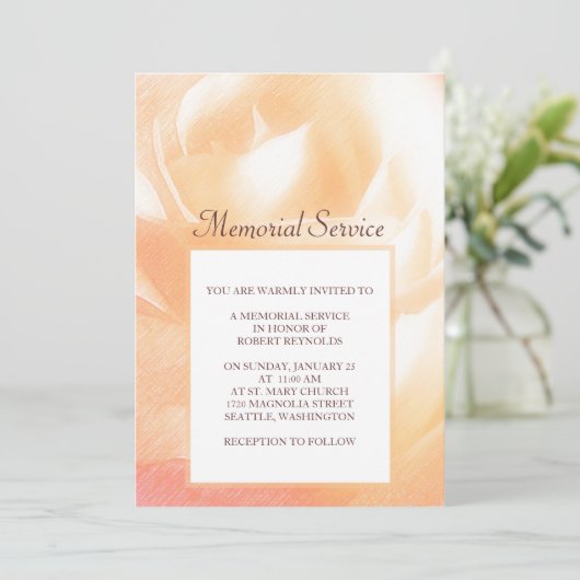 Aankondiging Memorial Service (Staand voorkant)