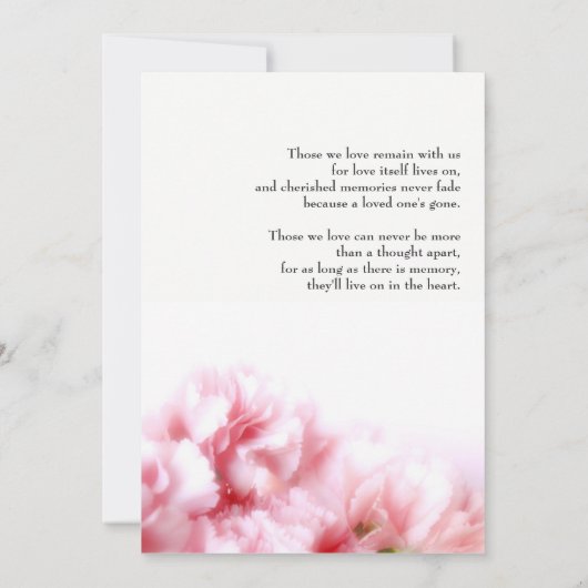 Aankondiging Memorial Service (Achterkant)