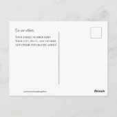 Aankondiging met handgetekende trailer Funny Movin Briefkaart (Achterkant)