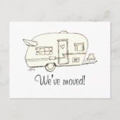 Aankondiging met handgetekende trailer Funny Movin Briefkaart (Voorkant)