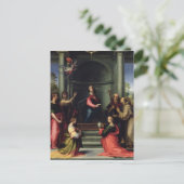 Aankondiging met heiligen, 1515 briefkaart (Staand voorkant)