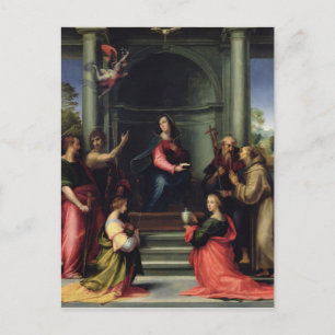Aankondiging met heiligen, 1515 briefkaart